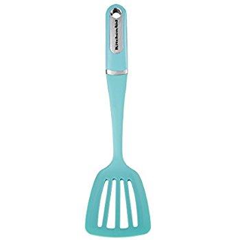 KitchenAid Nylon Slotted Turner, Aqua Sky