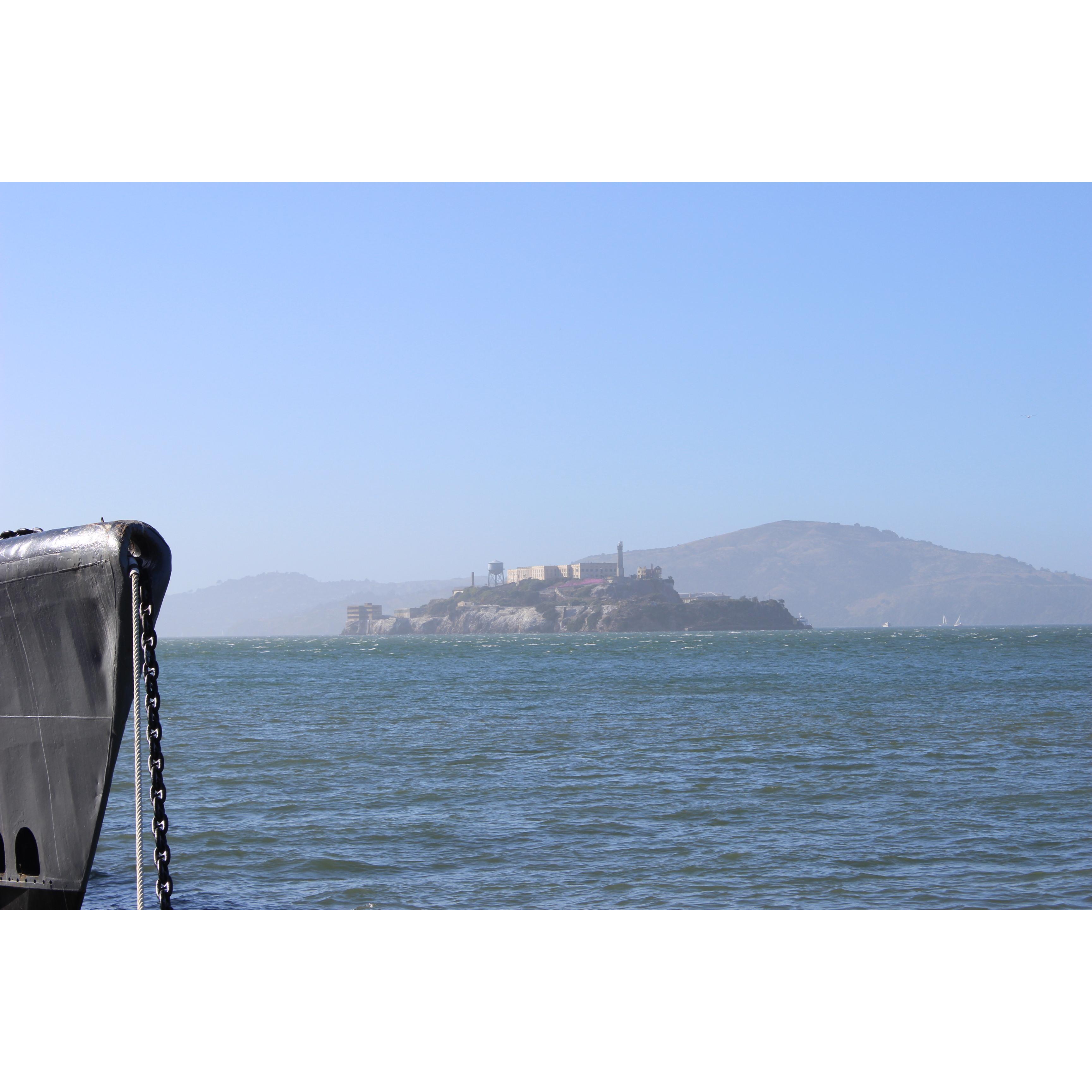A view of Alcatraz Prison from Pier 45 in San Fransisco!