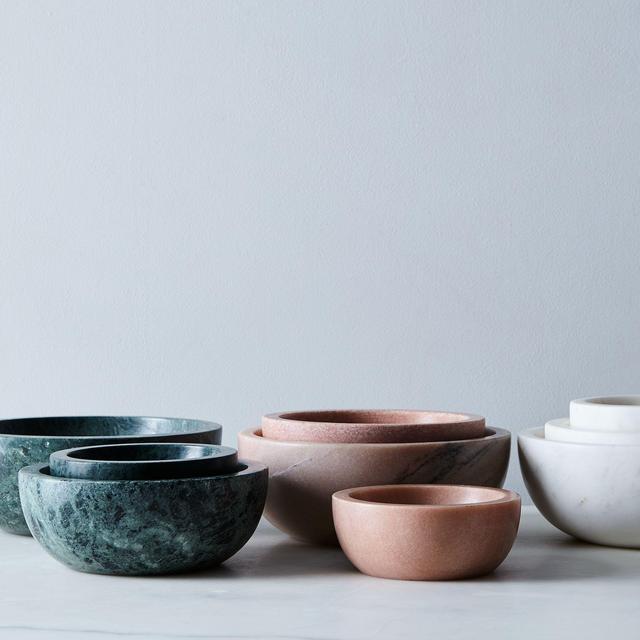 Marble Nesting Bowls, Small Pink