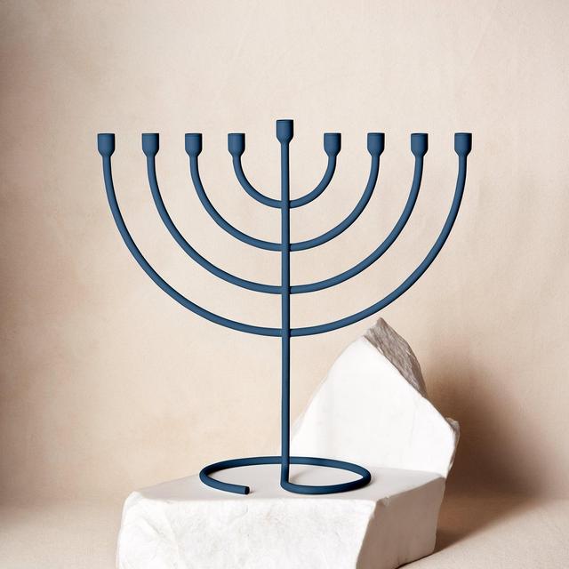 Trace Menorah - Midnight Blue