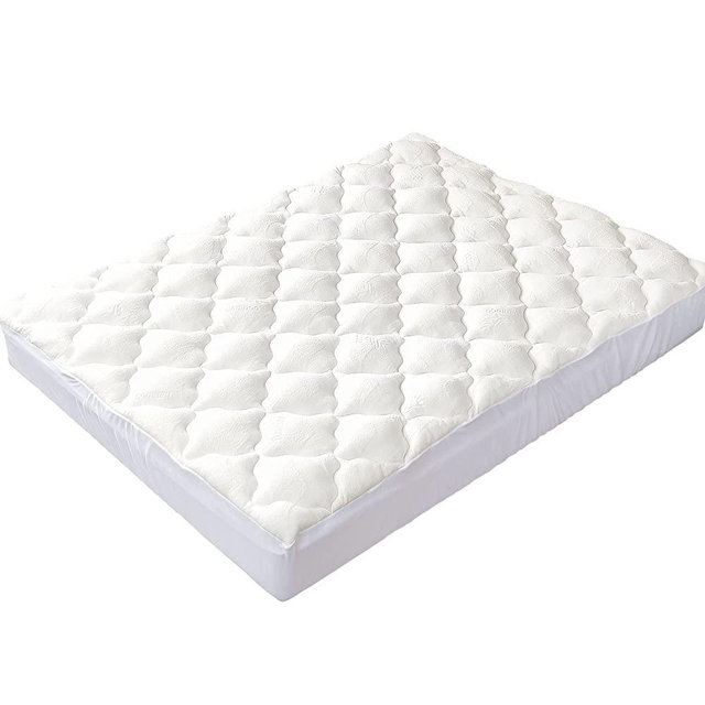 Cheer Collection Soft and Plush Bamboo Fitted Mattress Topper - King Size - Plush Eco Friendly Protector Cover for Bedding - King Size Mattress Protector and King Size Mattress Topper (King Bed)