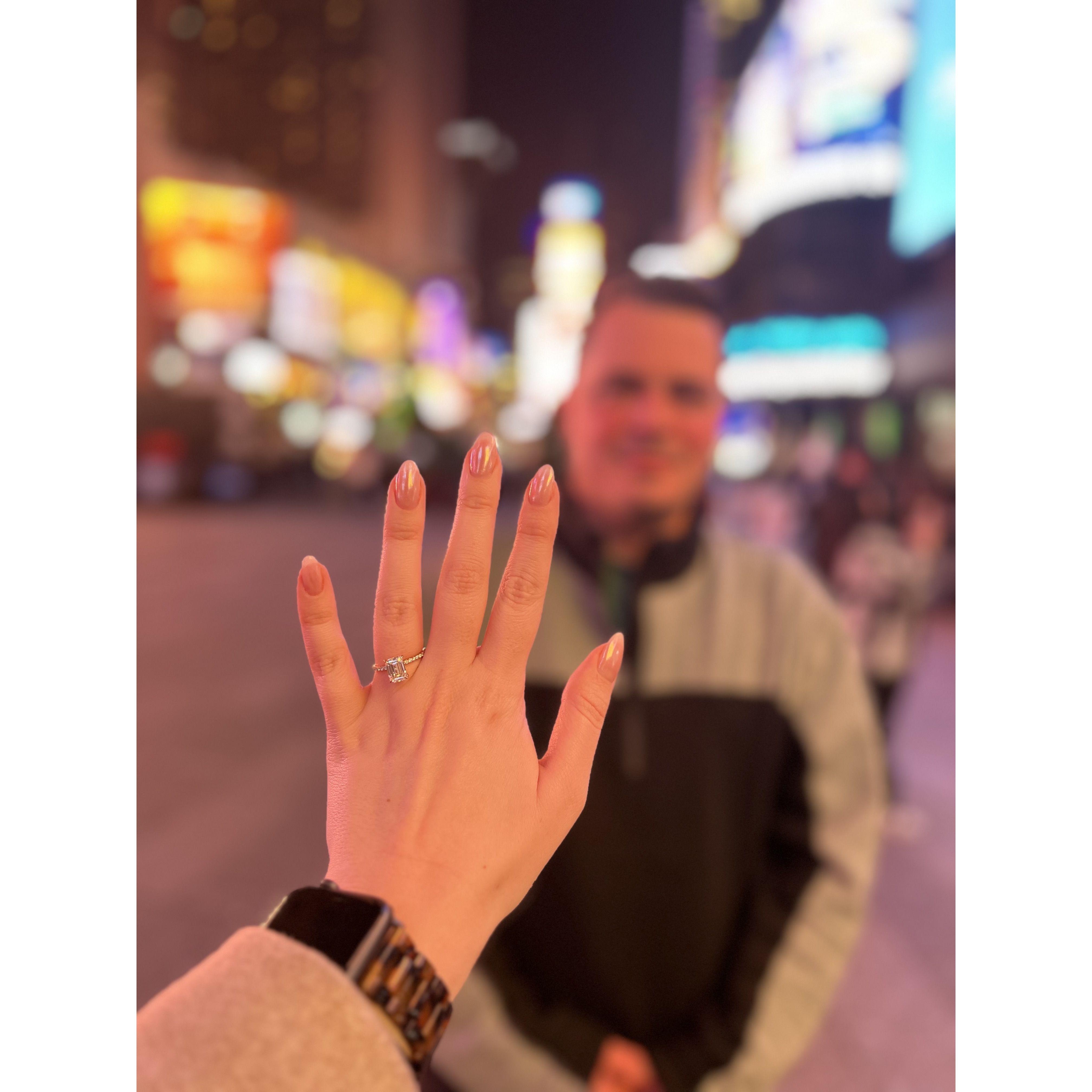 December 4, 2023 - Mike proposed in Times Square