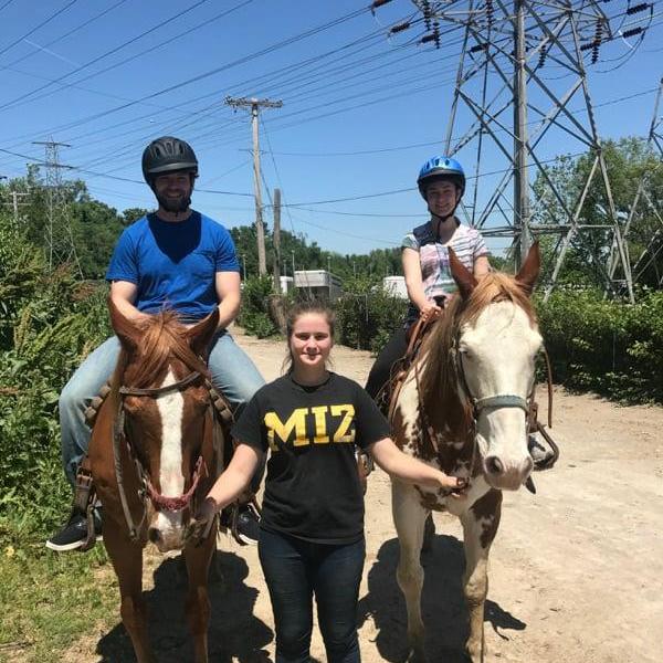 Jeff's first time horse-back riding!