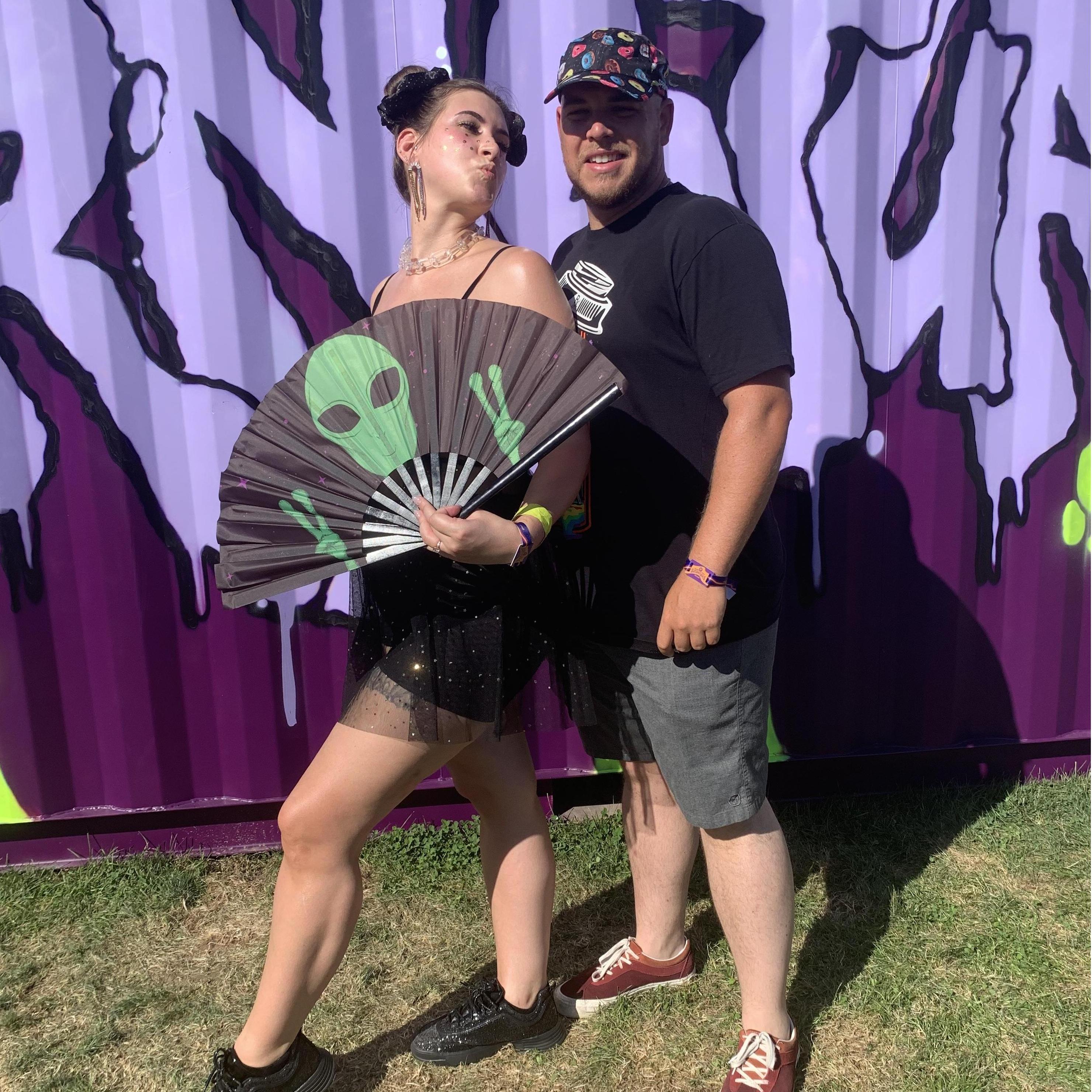 We love going to festivals together!