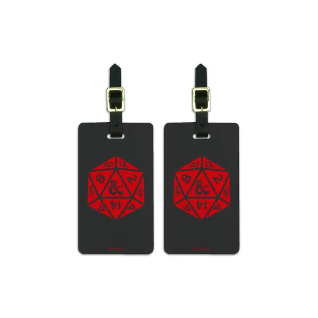 Dungeons And Dragons D20 Dice Luggage ID Tags Set of 2