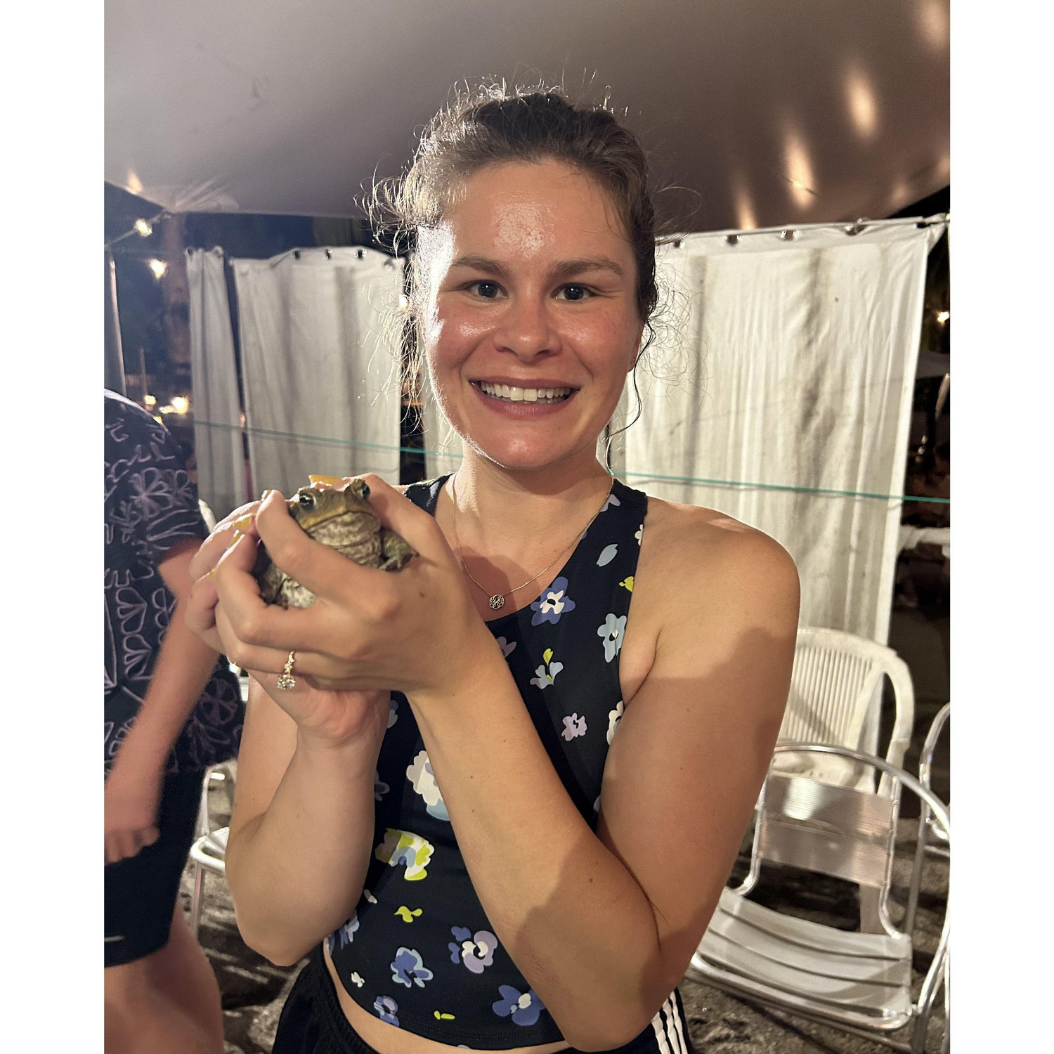 Yes of course I held the frog. We went to a great outdoor garden in Australia that did very entertaining toad racing with the invasive toad species (minimal animal stress was incurred).