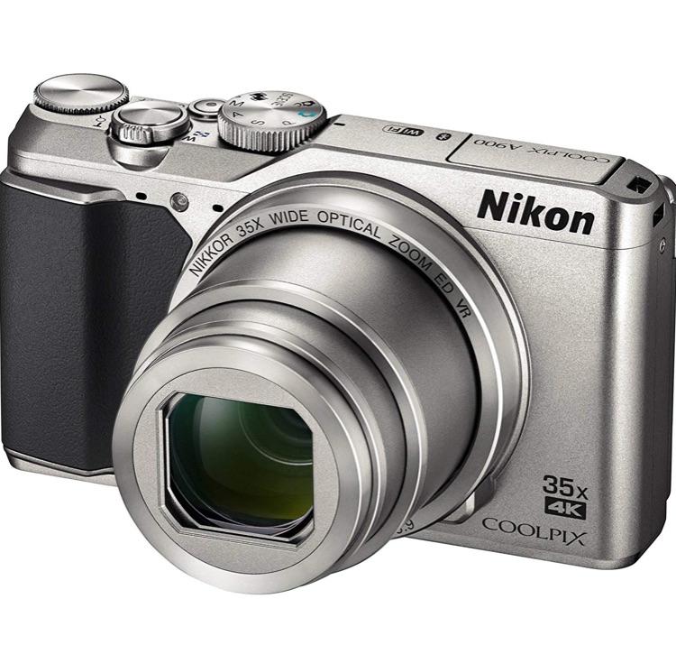 Nikon Coolpix A900 4K Wi-Fi Digital Camera (Silver) with 32GB Card + Case + Battery + Charger & Tripod + Kit