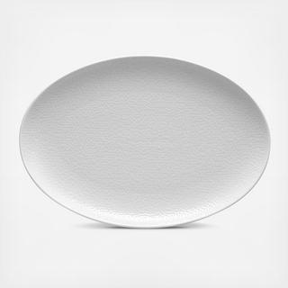 White on White Oval Platter