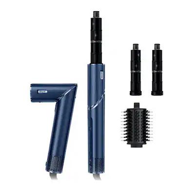 Shark - FlexStyle Air Styling & Drying System, Powerful Hair Blow Dryer and Multi-Styler - Straight & Wavy Hair - Indigo Rush