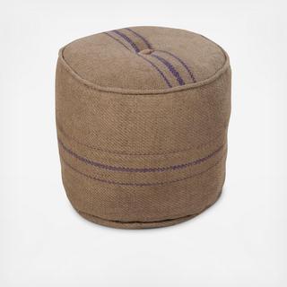 Burlap Pouf