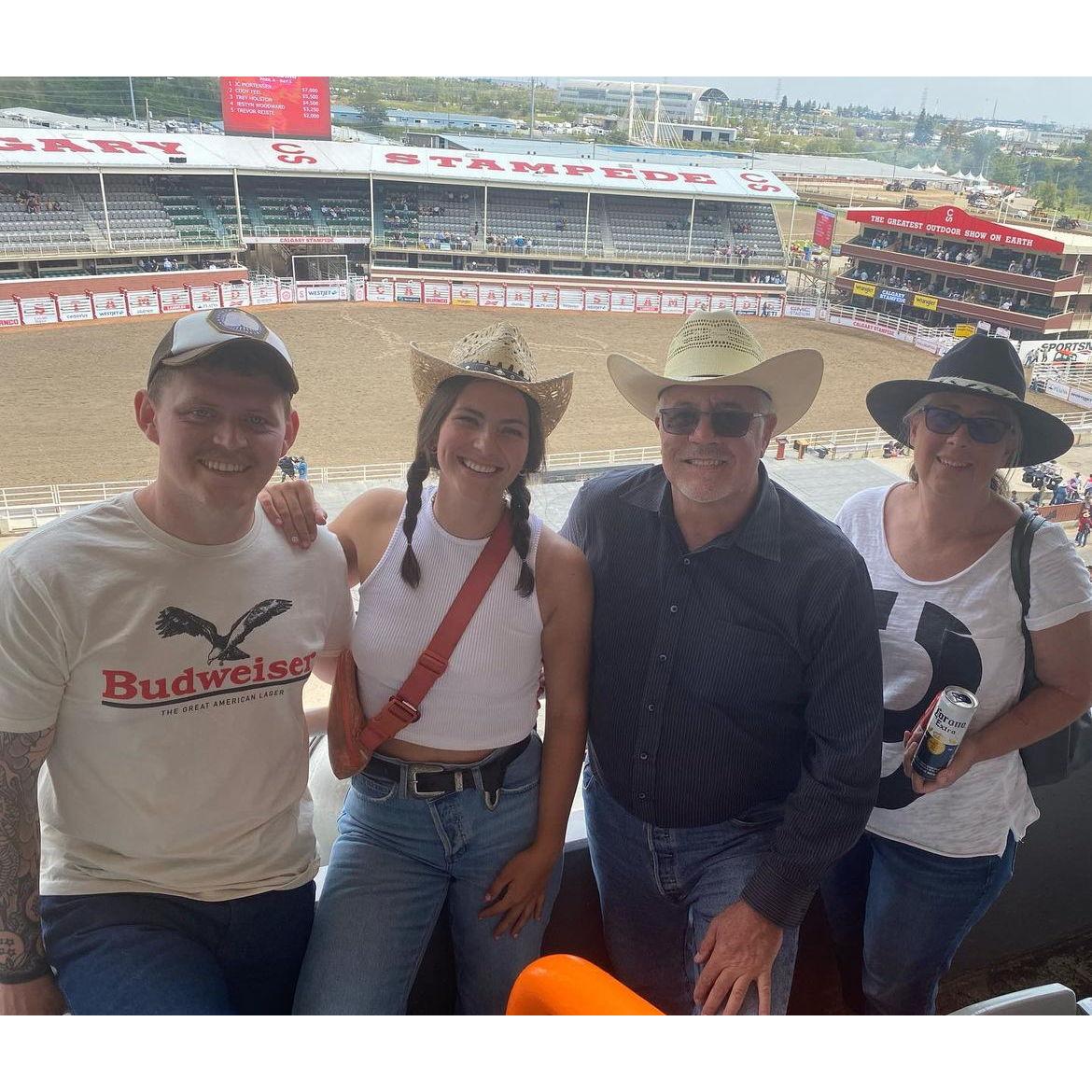 The first of many Calgary Stampedes with Rayne's Mom and Dad