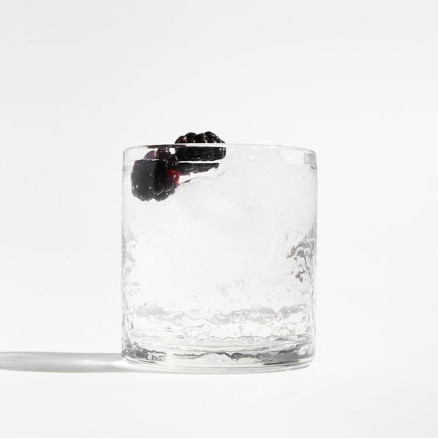 Hammered Outdoor Short Drinking Glass, Single - Clear