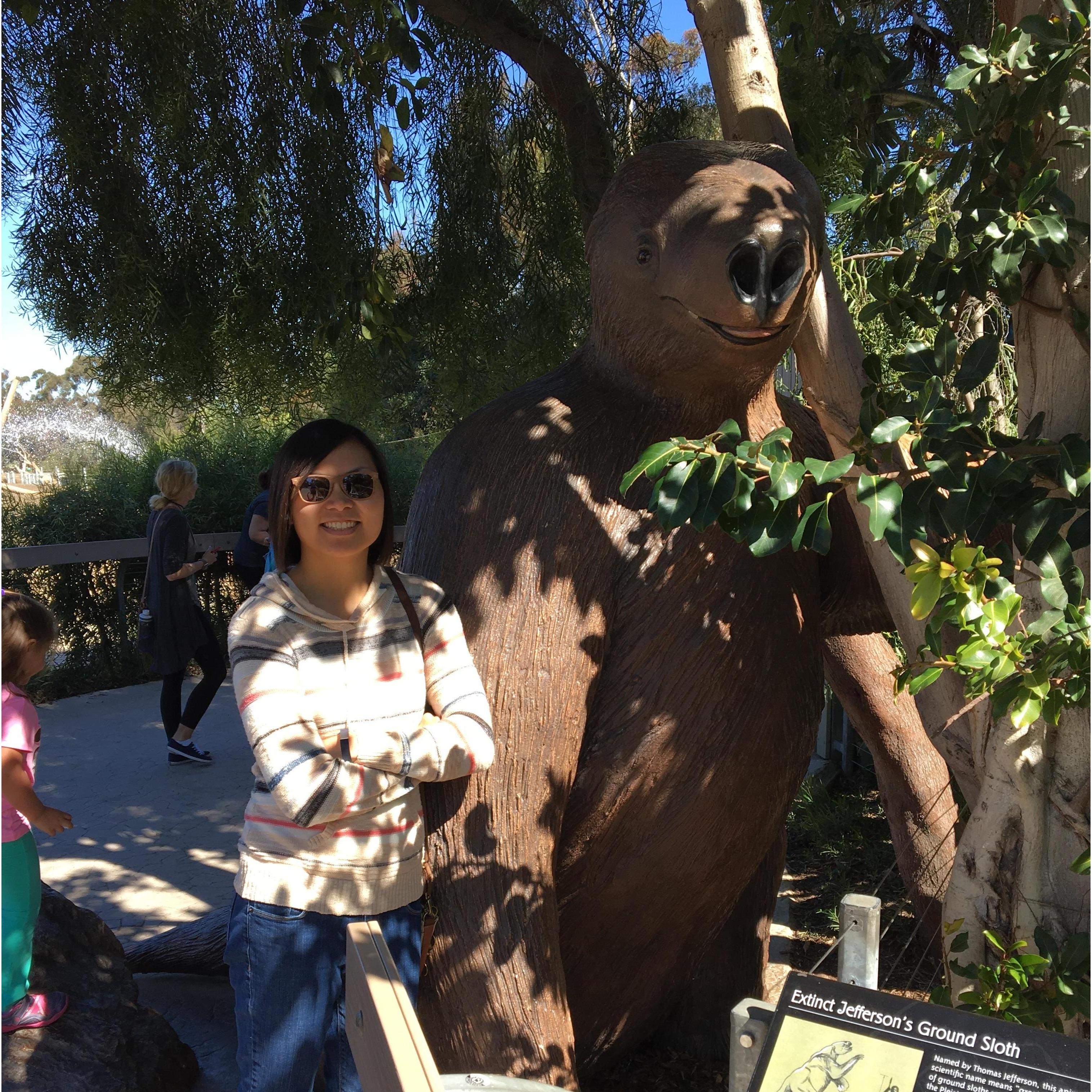 Photo op with my favorite animal at the San Diego Zoo.