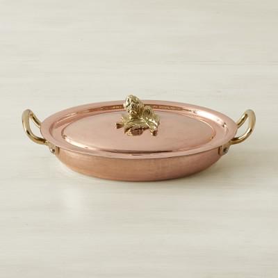 Williams Sonoma - Ruffoni Historia Hammered Copper Covered Au Gratin with Artichoke Knob