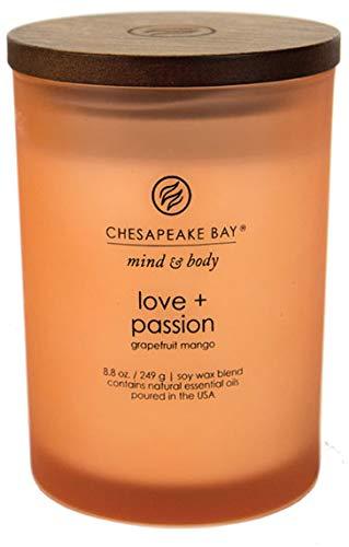 Chesapeake Bay Candle Scented Candle, Love + Passion (Grapefruit Mango), Medium