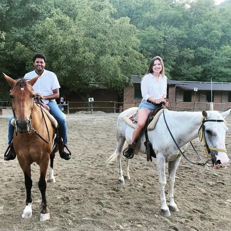 Horseback riding in Tuscany. July 2019