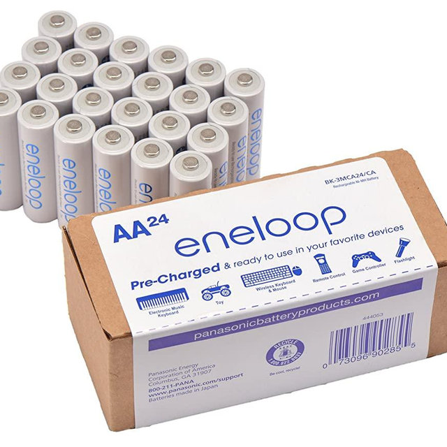 Panasonic BK-3MCA24/CA eneloop AA 2100 Cycle Ni-MH Pre-Charged Rechargeable Batteries 24 Pack