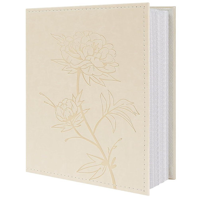 Vienrose Photo Album 200 4×6 Photos Vegan Leather Cover Photo Book Horizontal Pockets for 4×6 Large Capacity Picture Album for Family Wedding Baby Anniversary(200 Pockets Beige)