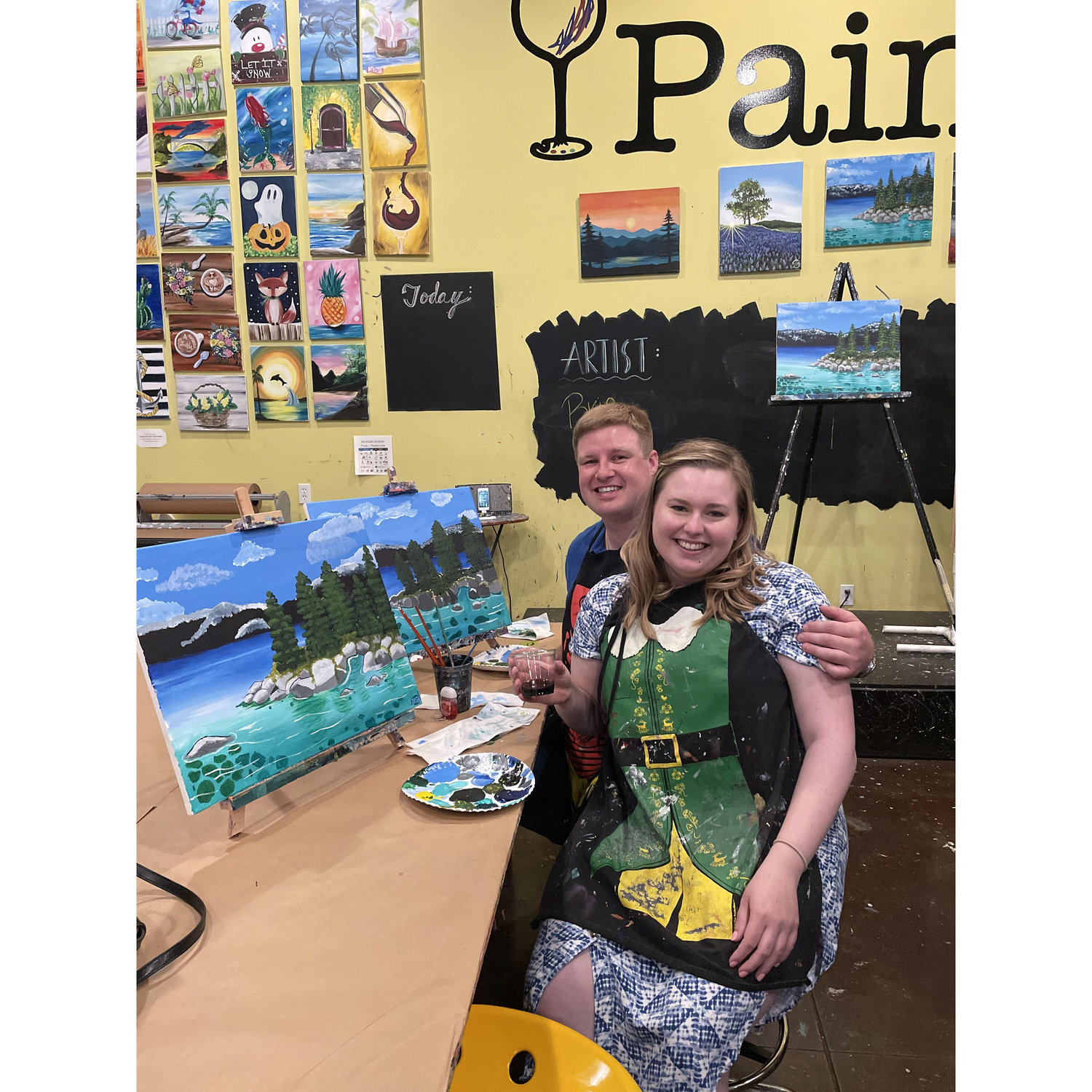 Paint and sip night.