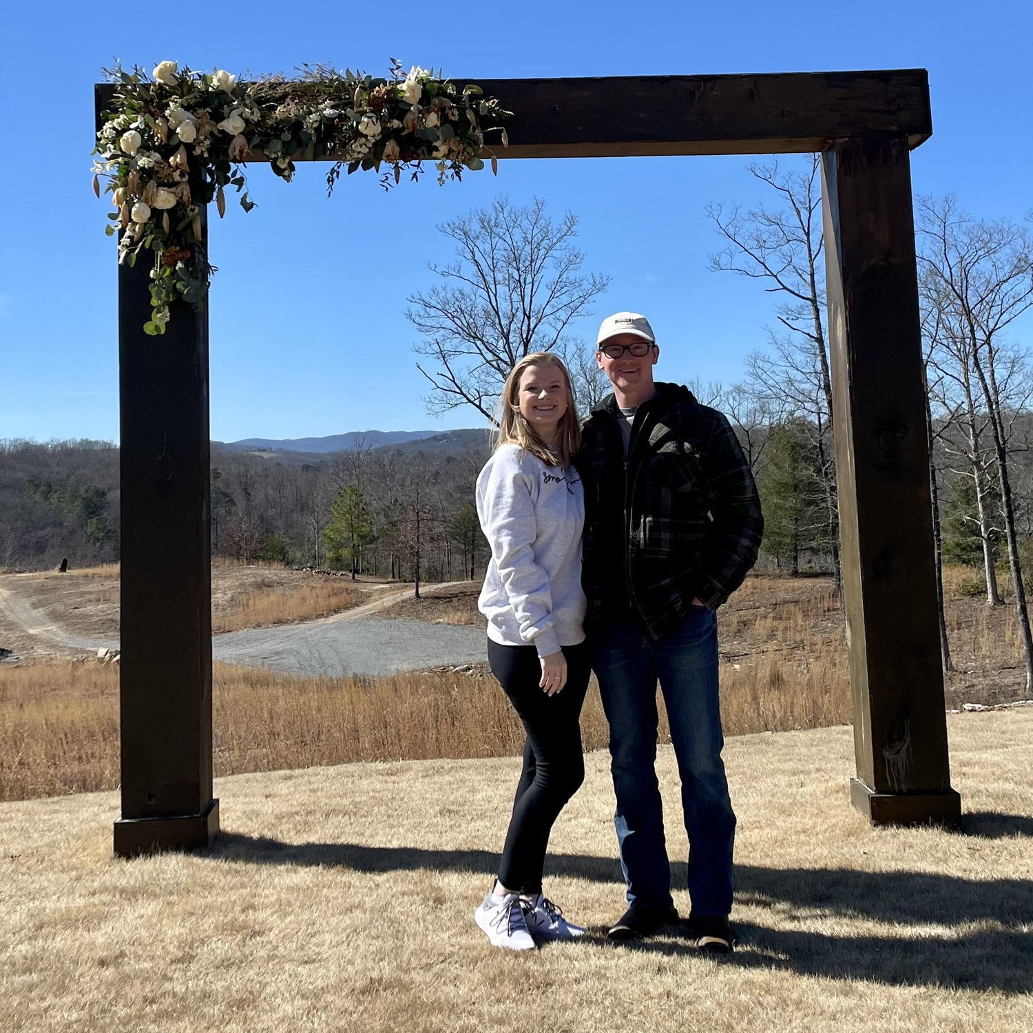 Blue Ridge mountain trip! (ironically standing under an arbor from a previous wedding)