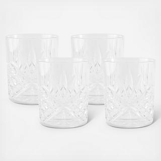 Dublin Acrylic Double Old Fashioned Glass, Set of 4