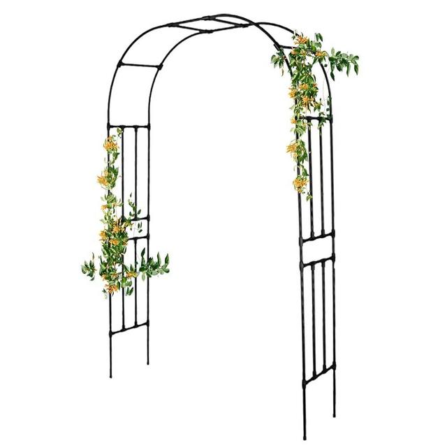 BUKLIYN Garden Arch Trellis - Length: 59in, Height: 94.5in Garden Arch Arbor Trellis for Climbing Plants Outdoor - Garden Arch for Lawn, Party, Ceremony Wedding Decoration