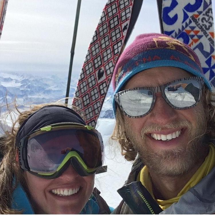 (Mt.) Spurr summit selfie! Sarah had been staring at Mt. Spurr from her work offshore in cook inlet for years, and Ben booked a charter flight to fulfill her dream of climbing it.
