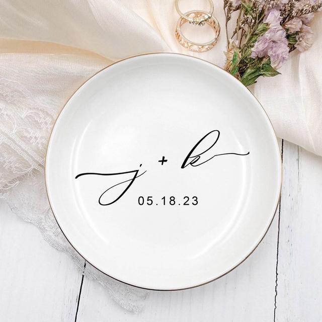 Wedding Gifts for Couple, Personalized Ring Dish, Couples Gift, Bridal Shower Gift, Personalized Engagement Gift for Bride, Ring Dish