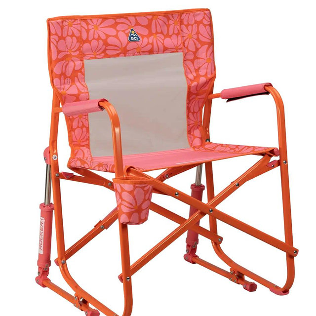 Freestyle Rocker™ | Outdoor Rocking Chair Pink/Orange