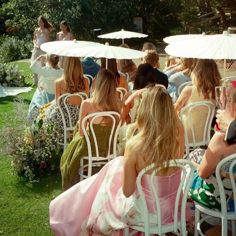 Parasols will be provided during ceremony and cocktail hour.