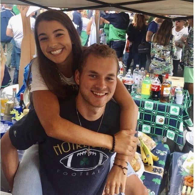 Many Saturdays were spent tailgating together before football games.