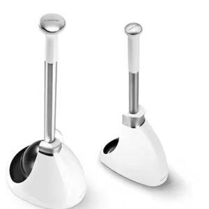 Toilet Plunger with Toilet Brush Set, White