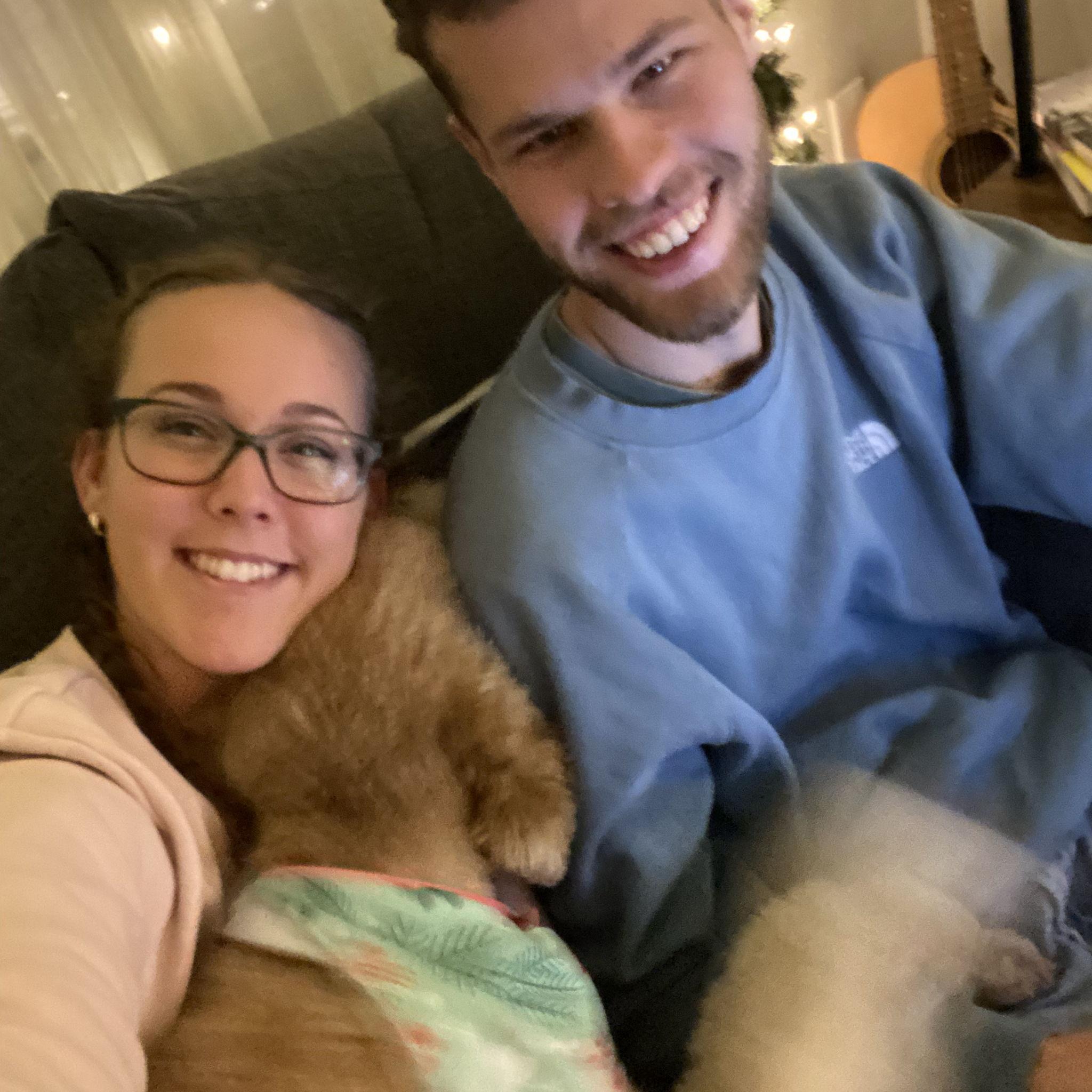 The second night in Wyoming when we were finally able to sit down and look back through all 400 pictures of the proposal...also featuring Ms. Kitty