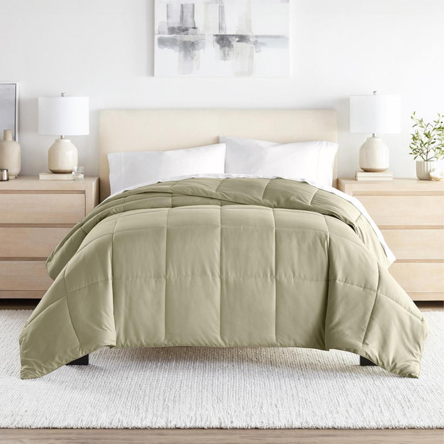 All Season Comforter Down Alternative Filling, Machine Washable - Becky Cameron™, Full/Queen, Sage