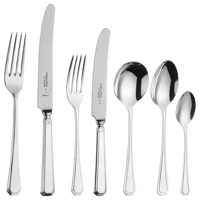 Arthur Price Grecian Stainless Steel Cutlery Set, 112 Piece / 16 Place Settings