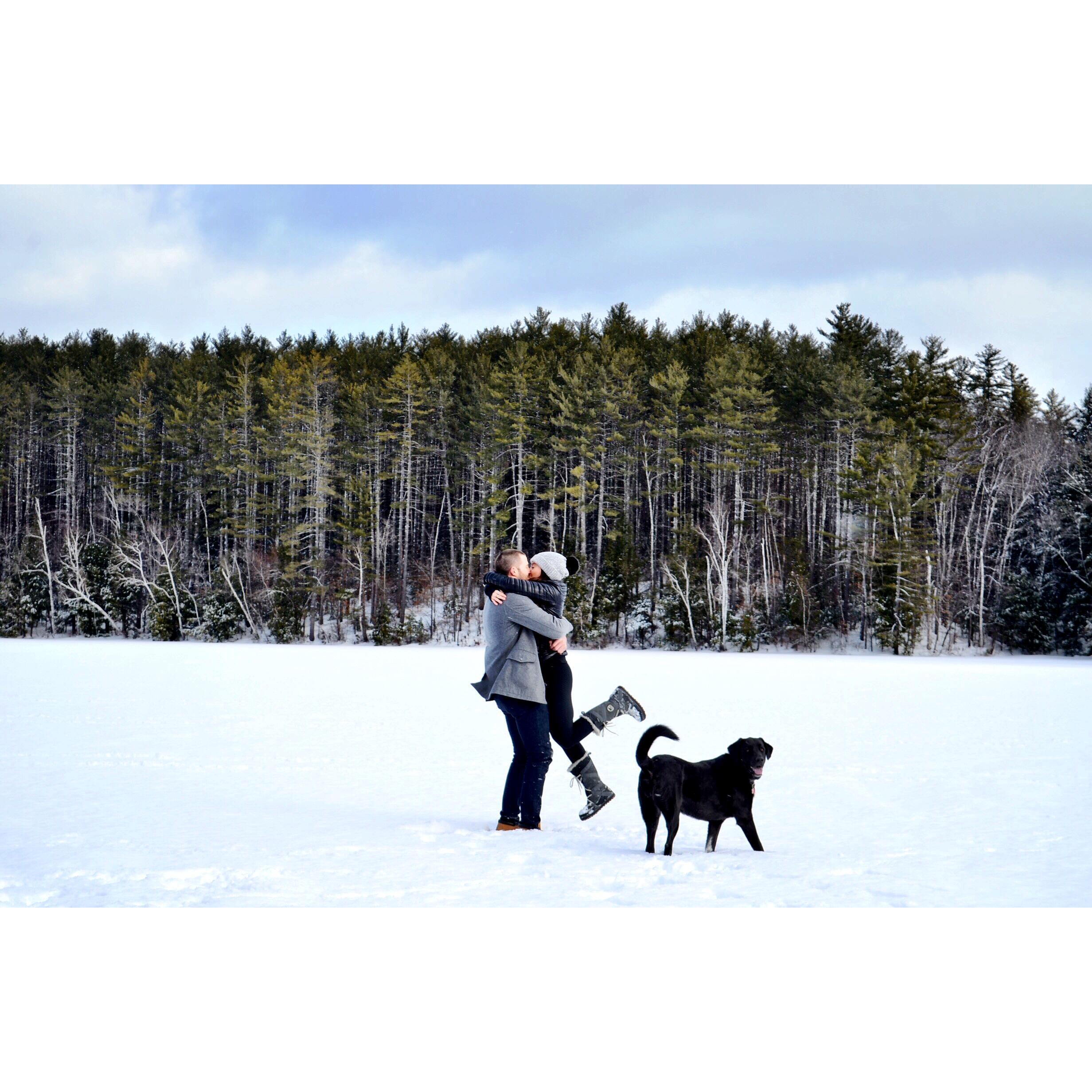 Engagement. 2.16.19 <3 
-Mirror Lake, NH.