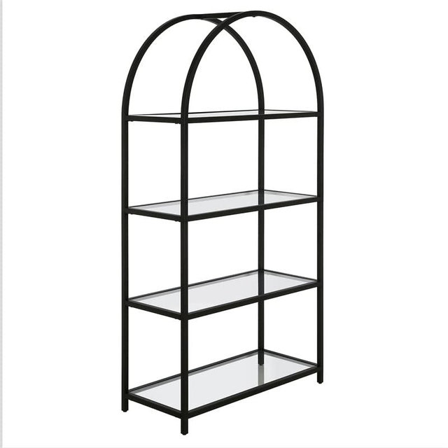 Garrett 62'' Tall Rectangular Bookcase in Blackened Bronze
