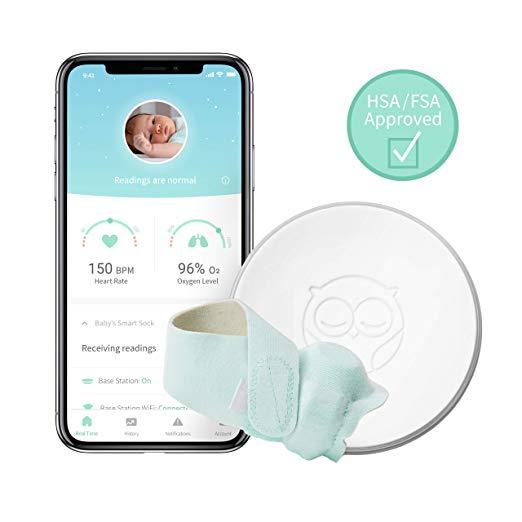 Owlet Smart Sock 2 Baby Monitor - Track Your Infant's Heart Rate & Oxygen Levels