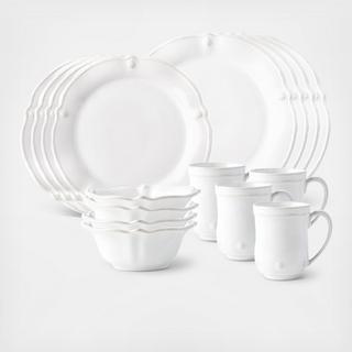 Berry & Thread Flared 16-Piece Dinnerware Set, Service for 4