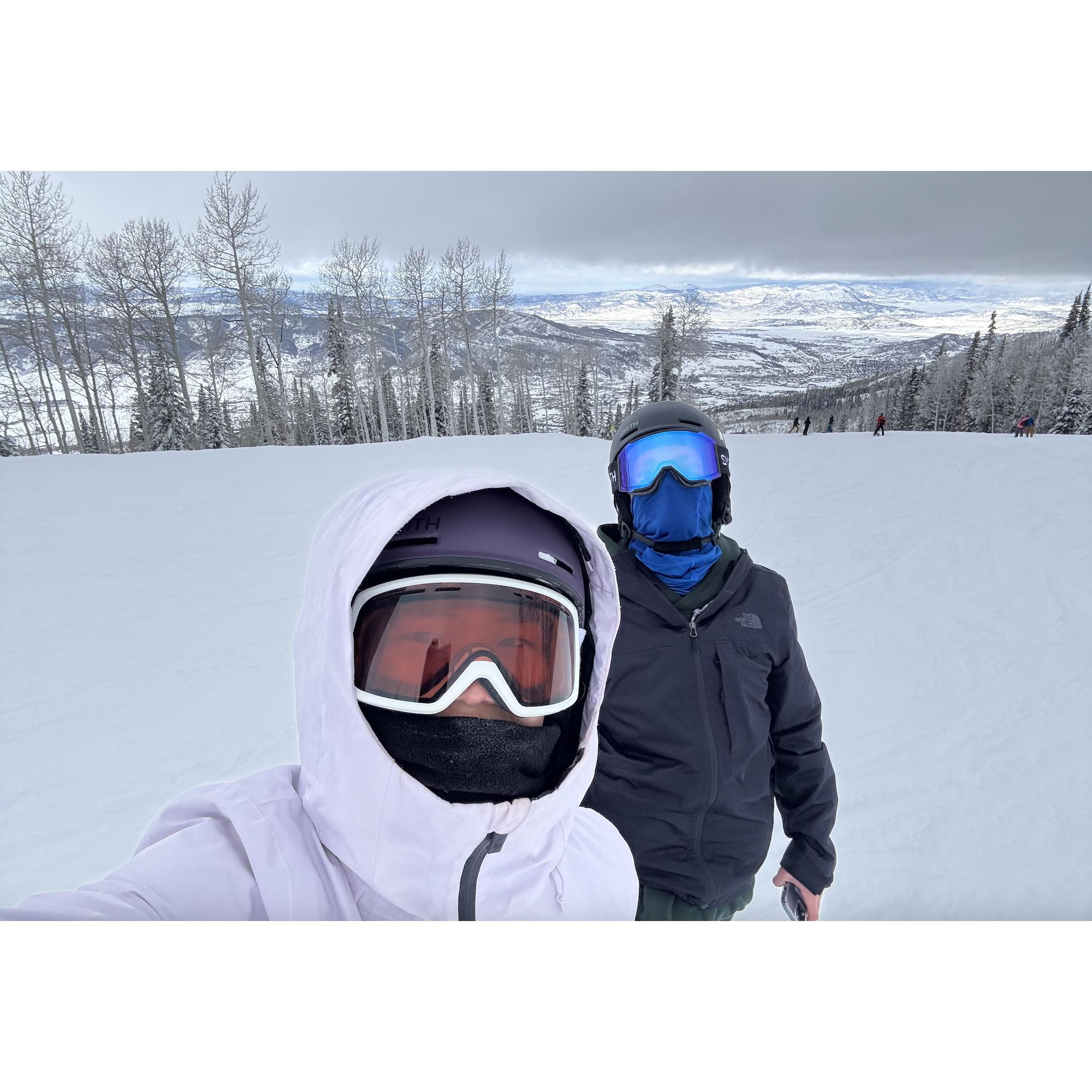 Skiing in Steamboat Springs, CO in January of 2025 for Lia's birthday.