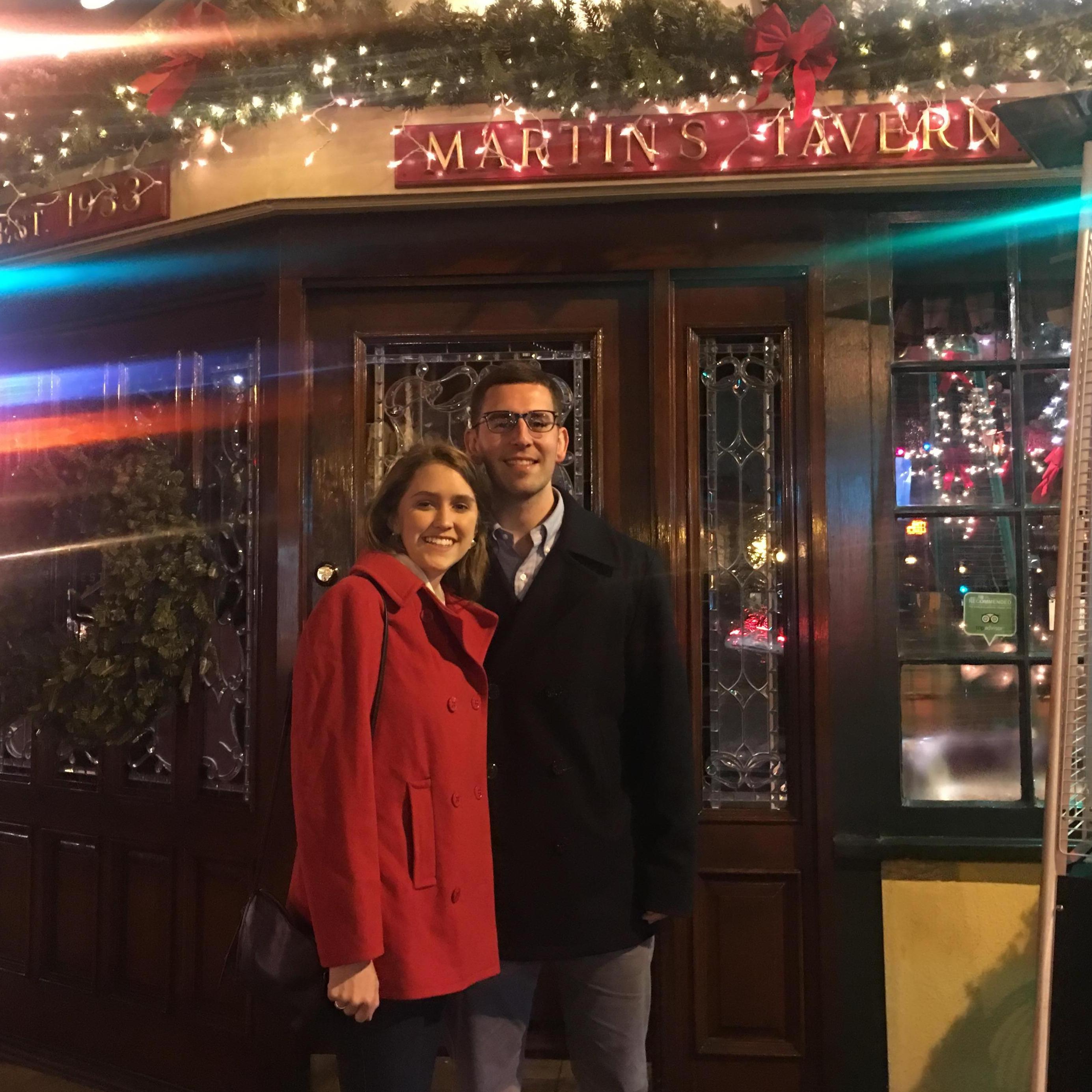 Martin's Tavern - a historic restaurant in Georgetown where Alex and Amanda celebrated Valentine's Day