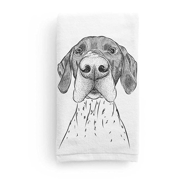 Inkopious Bare German Shorthaired Pointer Decorative Hand Towel Bathroom and Kitchen Decoration