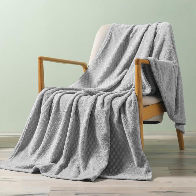Gray Flannel Fleece Throw