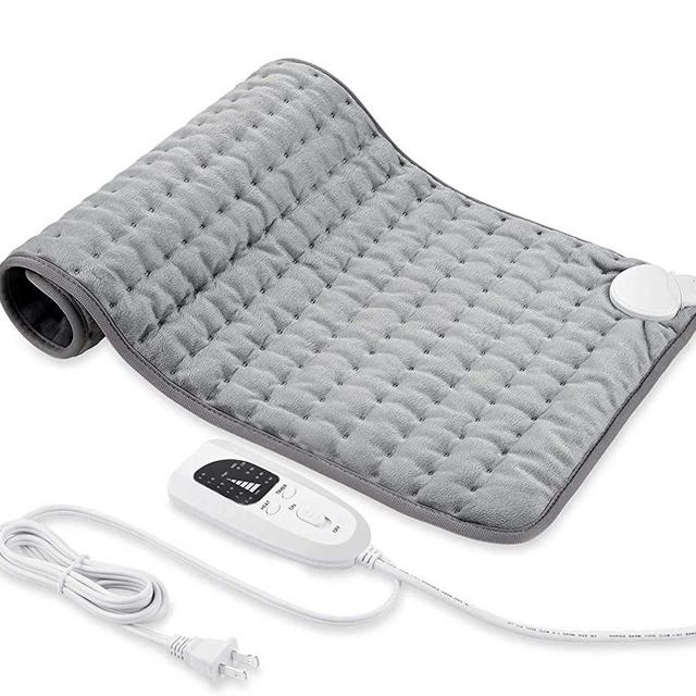Heating Pad, Electric Heat Pad for Back Pain and Cramps Relief - Electric Fast Heat Pad with 6 Heat Settings -Auto Shut Off- Machine Washable 12" x 24