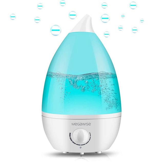 MEGAWISE Cool Mist Humidifiers for Bedroom, BabyRoom, Office and Plants, 0.5 Gal Essential Oil Diffuser with Adjustable Mist Output, 25dB Quiet Ultrasonic Humidifiers, Up to 10H, Easy to Clean