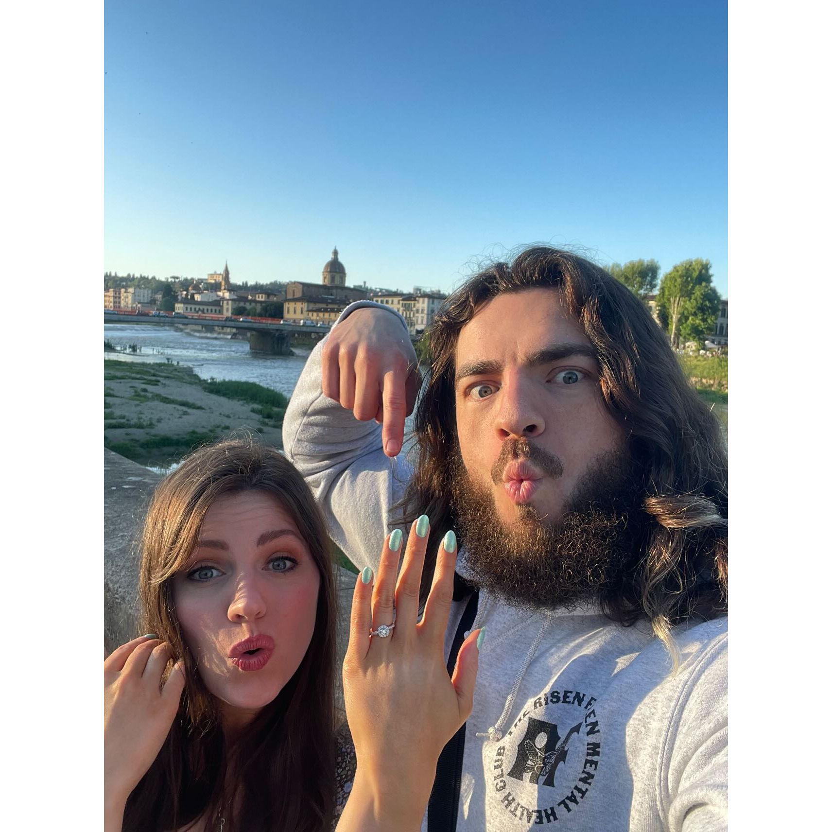 Post-engagement in Florence!