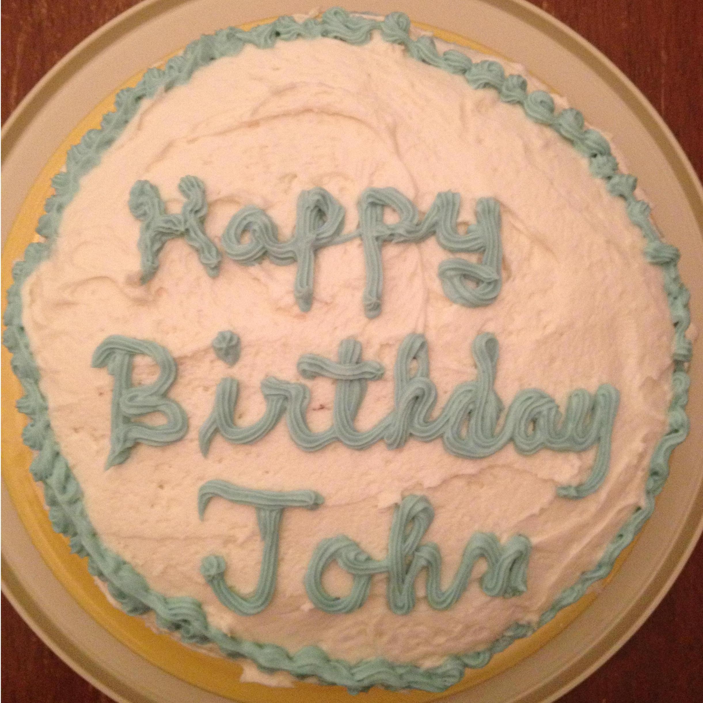 That time David made a birthday cake for John Patrick.