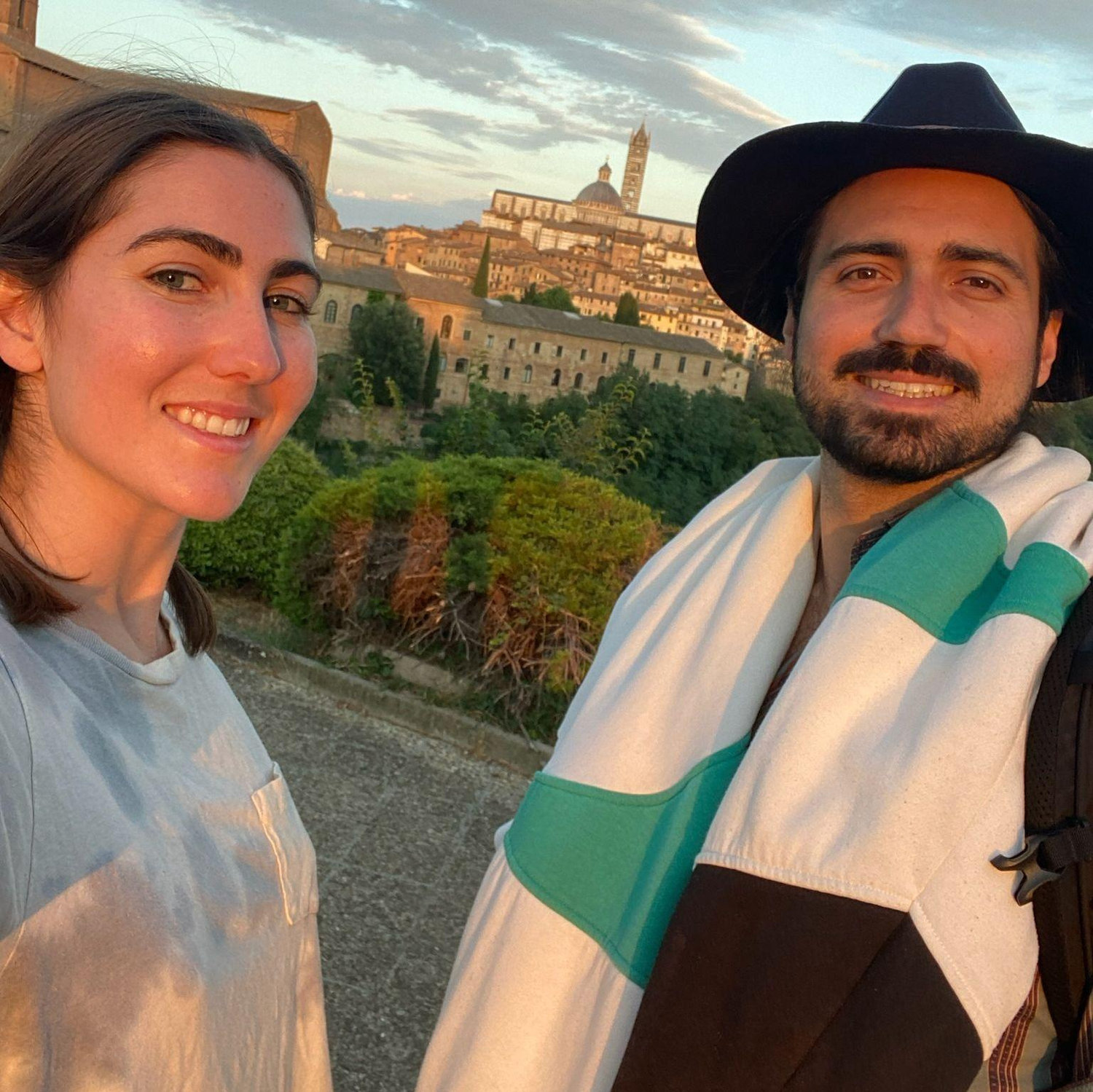 Under the Tuscan sunset.