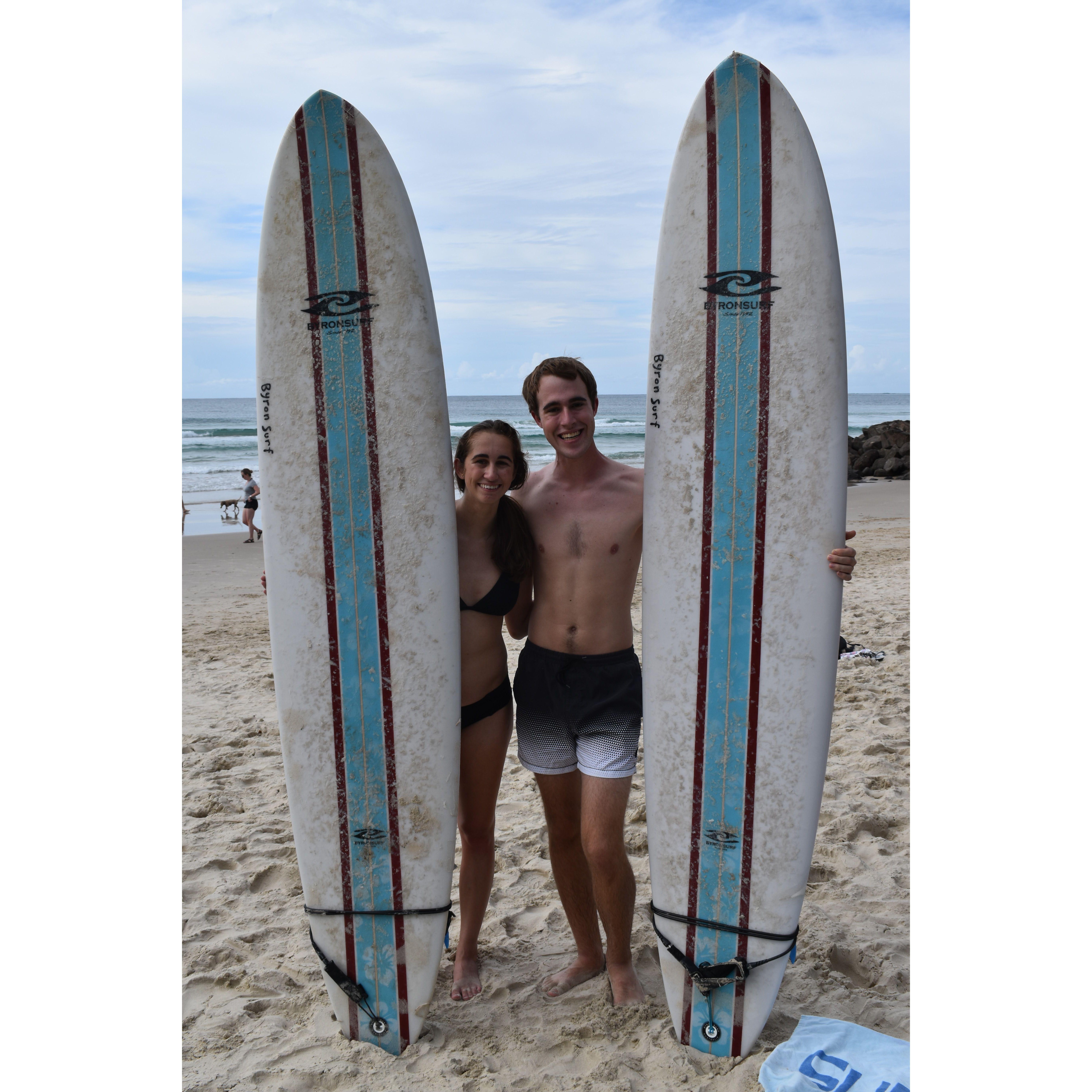 Phillip invited me to Byron Bay before we started dating, and I said no at first... but eventually we went!