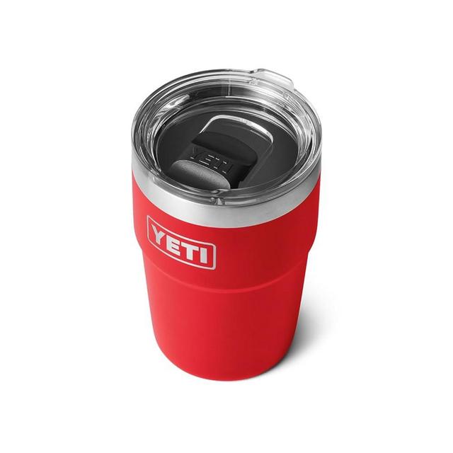 YETI Rambler 16 oz Stackable Tumbler, Vacuum Insulated, Stainless Steel with MagSlider Lid, Rescue Red